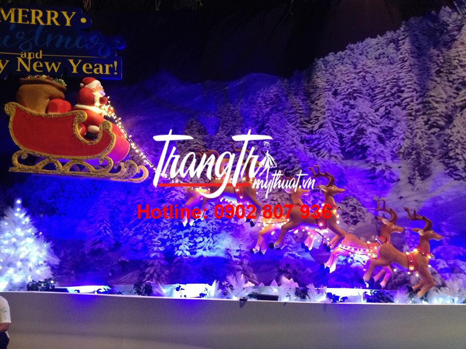 tuần lộc kéo xe_ông già noel