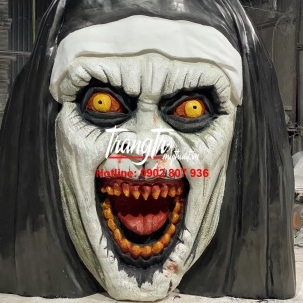 Mô hình mặt phù thủy trang trí halloween