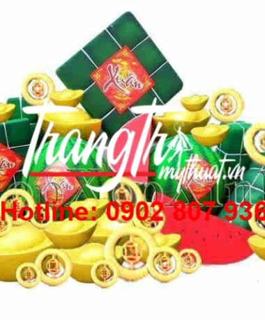 trang trí mô hình bánh trưng