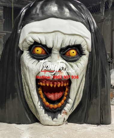 Mô hình mặt phù thủy trang trí halloween