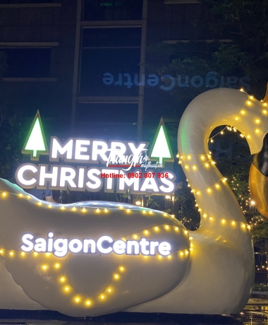 Mô hình thiên nga trang trí Noel