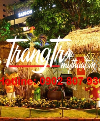 mô hình tiểu cảnh tết