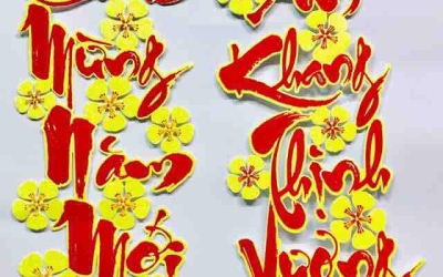 Cắt Chữ Mút Xốp Chúc Mừng Năm Mới - Đẹp, Bền, Giá Tốt