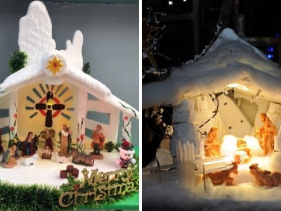 Mô Hình Hang Đá Bằng Mút Xốp: Tái Hiện Sự Tích Chúa Giáng Sinh Bằng Kỹ Thuật Tạo Hình Đỉnh Cao