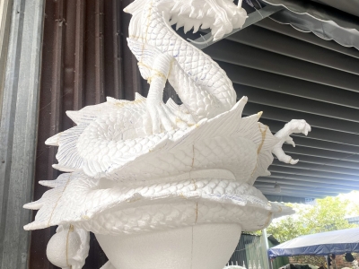 Nhận điêu khắc mô hình linh vật rồng bằng xốp