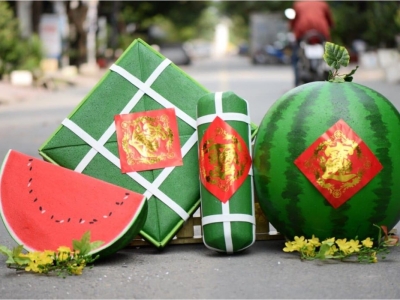 Mô Hình Bánh Chưng Mút Xốp Trang Trí Tết 2026