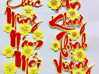 Cắt Chữ Mút Xốp Chúc Mừng Năm Mới - Đẹp, Bền, Giá Tốt