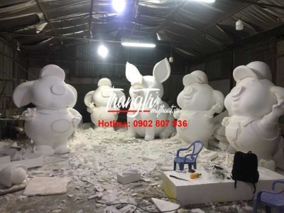 Dịch vụ thi công tượng mút xốp 12 con giáp trọn gói và chuyên nghiệp