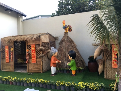 Vì sao tiểu cảnh Tết xưa bằng mút xốp ngày càng được ưa chuộng trong các chiến dịch marketing mùa Tết?