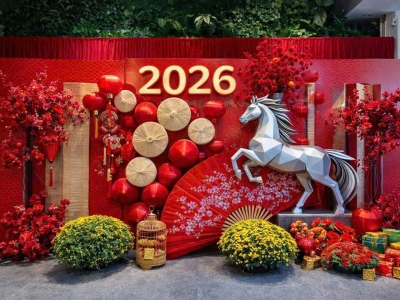 Dịch vụ trang trí sảnh tòa nhà dịp Tết chuyên nghiệp: Tạo ấn tượng và thu hút tài lộc