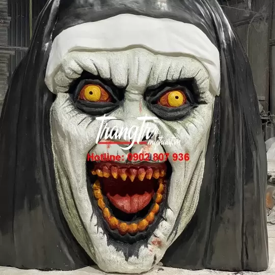 Mô hình mặt phù thủy trang trí halloween