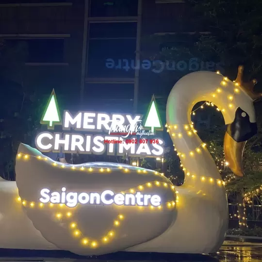 Mô hình thiên nga trang trí Noel